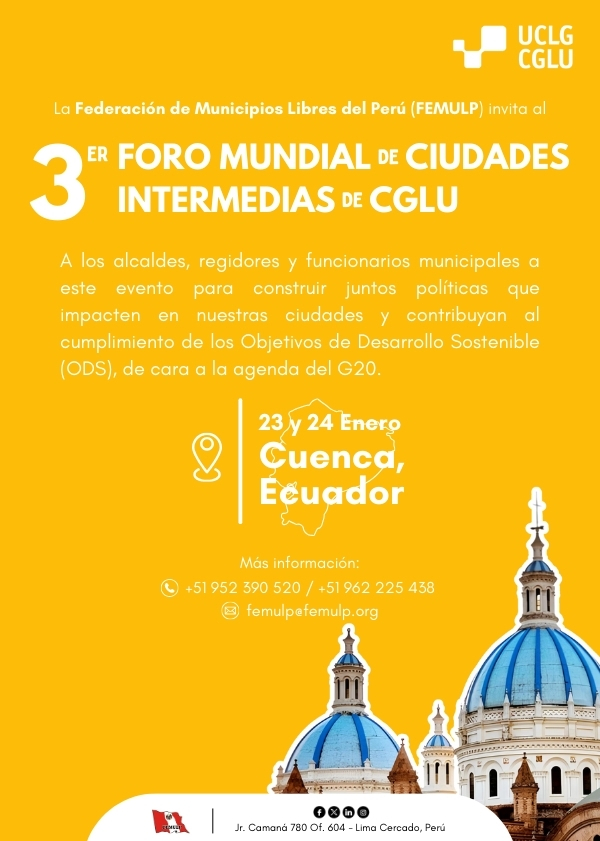 3er Foro Mundial de Ciudades Intermedias de CGLU